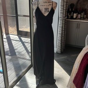 Black prom dress lace back. Like new. Worn once.